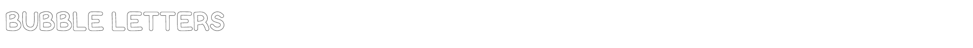 Bubble Letters Bubble Letters.ttf font preview